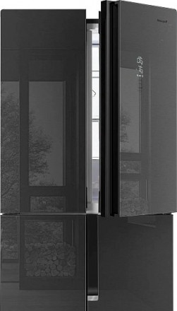 Холодильник WEISSGAUFF WCD 450 Inox Glass NoFrost Inverter Холодильник WEISSGAUFF WCD 450 Inox Glass NoFrost Inverter