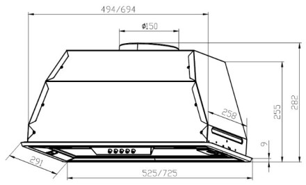 Встраиваемая вытяжка LEX GS Bloc P 600 White Встраиваемая вытяжка LEX GS Bloc P 600 White