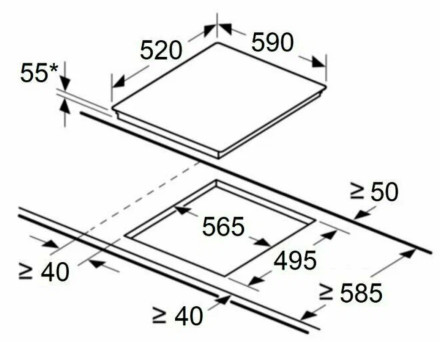 Встраиваемая индукционная варочная панель Maunfeld CVI594SF2MDGR Lux