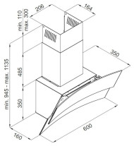 Каминная вытяжка MAUNFELD PLYM ARCA 60 белый Каминная вытяжка MAUNFELD PLYM ARCA 60 белый