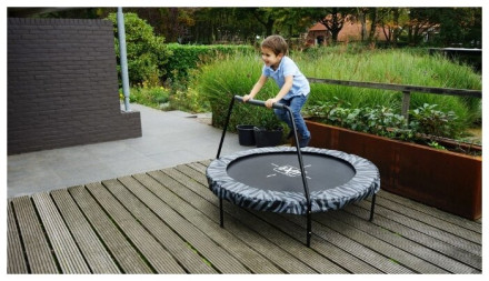 Каркасный батут Exit Toys Тигги 140 с ручкой 140х140 см