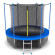 Батут Evo Jump Internal 8ft Sky синий с внутренней сеткой, лестницей и нижней сетью