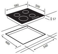 Газовая варочная панель TEKA WISH Total ER 60 4G AI AL CI AG-B (40260721)