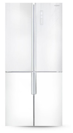 Холодильник Ginzzu NFK-510 White glass
