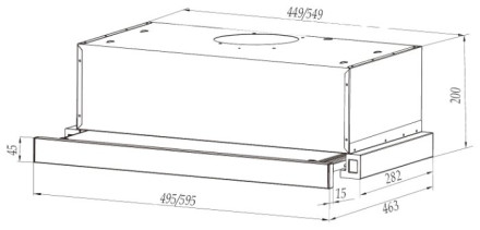 Встраиваемая вытяжка DACH STELA 2 60 white glass Встраиваемая вытяжка DACH STELA 2 60 white glass