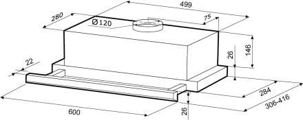 Вытяжка Krona Kamilla slim 600 inox/inox (2 мотора) Вытяжка Krona Kamilla slim 600 inox/inox (2 мотора)