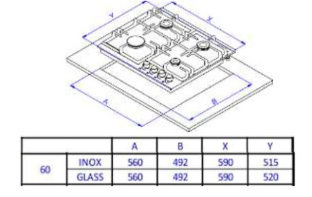 Газовая варочная панель Weissgauff HGG 641 BGV Газовая варочная панель Weissgauff HGG 641 BGV