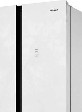 Холодильник WEISSGAUFF WCD 450 White Rock Glass NoFrost Inverter