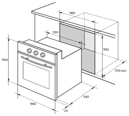 Встраиваемый газовый духовой шкаф DeLonghi CGGBA Встраиваемый газовый духовой шкаф DeLonghi CGGBA