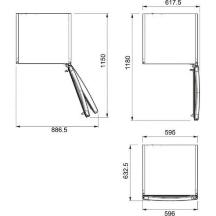 Холодильник FRANKE FCBF 340 NF LED XS A+ Холодильник FRANKE FCBF 340 NF LED XS A+