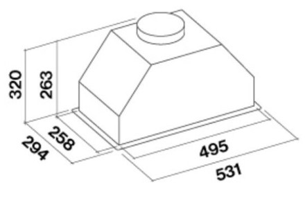 Встраиваемая вытяжка Falmec Gruppo incasso Murano 50 (800)
