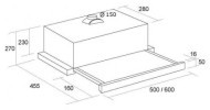 Встраиваемая вытяжка PYRAMIDA TL SLIM 50 IX Встраиваемая вытяжка PYRAMIDA TL SLIM 50 IX