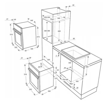 Газовый духовой шкаф Maunfeld EOGC604B Slim Газовый духовой шкаф Maunfeld EOGC604B Slim