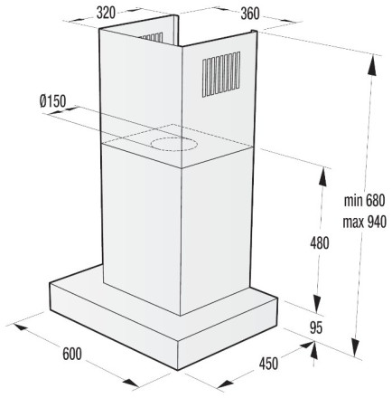 Каминная вытяжка Gorenje Infinity WHT68INB