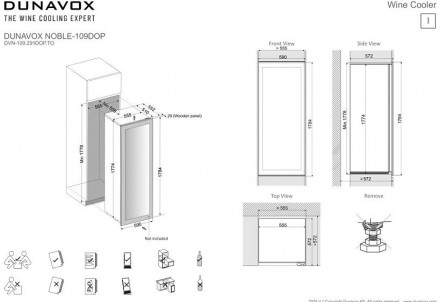 Винный шкаф DUNAVOX DVN-109.291DOP.TO Винный шкаф DUNAVOX DVN-109.291DOP.TO