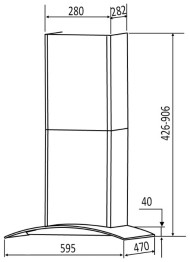 Каминная вытяжка DACH MARTA sensor 90 inox Каминная вытяжка DACH MARTA sensor 90 inox