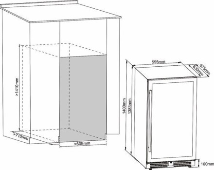 Винный шкаф CELLAR PRIVATE CP127-1TB Винный шкаф CELLAR PRIVATE CP127-1TB