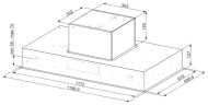 Встраиваемая вытяжка smeg KSEG 120 XE-2 Встраиваемая вытяжка smeg KSEG 120 XE-2
