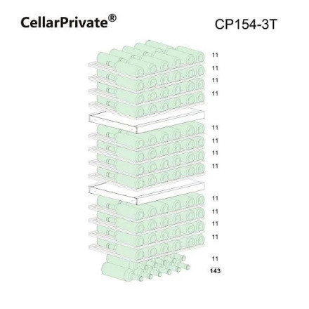 Винный шкаф CELLAR PRIVATE CP154-3T Винный шкаф CELLAR PRIVATE CP154-3T