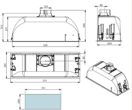 Встраиваемая вытяжка Falmec Built-In Burano 70 INOX (600) Встраиваемая вытяжка Falmec Built-In Burano 70 INOX (600)