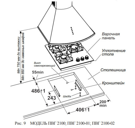 Встраиваемая газовая варочная панель Gefest ПВГ 2100-02 K32