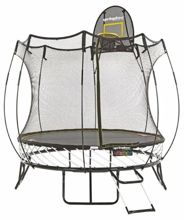 Каркасный батут Springfree R54 Лестница и Баскетбольное кольцо 250х250х230 см
