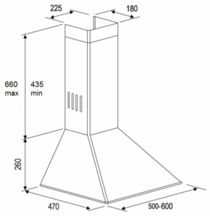 Каминная вытяжка Kuppersberg Onda 50 B 4PB Каминная вытяжка Kuppersberg Onda 50 B 4PB