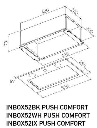 Вытяжка Meferi INBOX52IX PUSH COMFORT Вытяжка Meferi INBOX52IX PUSH COMFORT