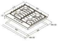 Газовая варочная панель Schaub Lorenz SLK GE6220