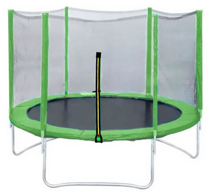 Каркасный батут DFC Trampoline Fitness 8FT-TR-LG/8FT-TR-B с сеткой 244х244 см