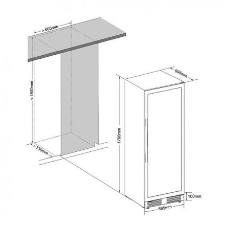 Винный шкаф CELLAR PRIVATE CP165-1TB
