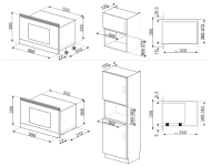 Микроволновая печь встраиваемая smeg MP122B1