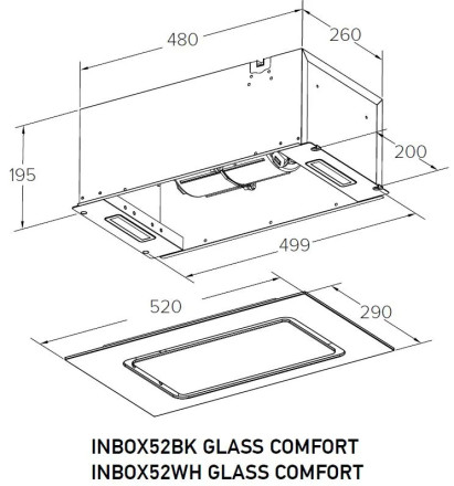 Вытяжка Meferi INBOX52WH GLASS COMFORT Вытяжка Meferi INBOX52WH GLASS COMFORT