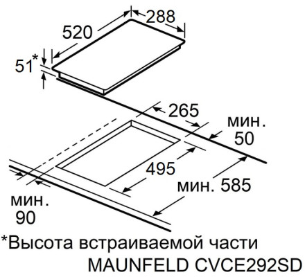 Электрическая варочная панель Maunfeld EVCE292SDPBK Электрическая варочная панель Maunfeld EVCE292SDPBK