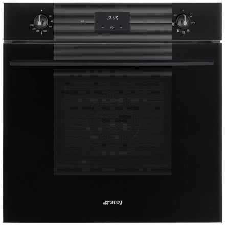 Электрический духовой шкаф Smeg SF6100VB3RU черное стекло Электрический духовой шкаф Smeg SF6100VB3RU черное стекло