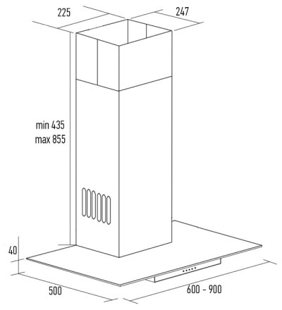 Каминная вытяжка Kuppersberg Lora 90 X 4HPB Каминная вытяжка Kuppersberg Lora 90 X 4HPB