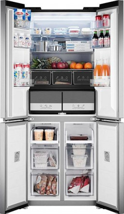 Холодильник WEISSGAUFF WCD 480 Total NoFrost Inverter Silk Inox Built-in