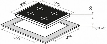 Индукционная варочная панель MAUNFELD EVSI594FL2SBK Индукционная варочная панель MAUNFELD EVSI594FL2SBK