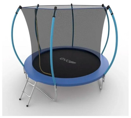 Каркасный батут EVO Jump 10FT Internal Blue с сеткой и лестницей Каркасный батут EVO Jump 10FT Internal Blue с сеткой и лестницей