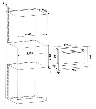Встраиваемая микроволновая печь СВЧ Libhof MWB-5725B