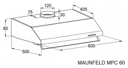 Вытяжка Maunfeld MPC 60 белый Вытяжка Maunfeld MPC 60 белый