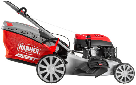 Колесная газонокосилка Hammer KMT200ST (6.5 лс, 196 см3, шир.53 см, выс.25-75мм, травос.65 л, самох.