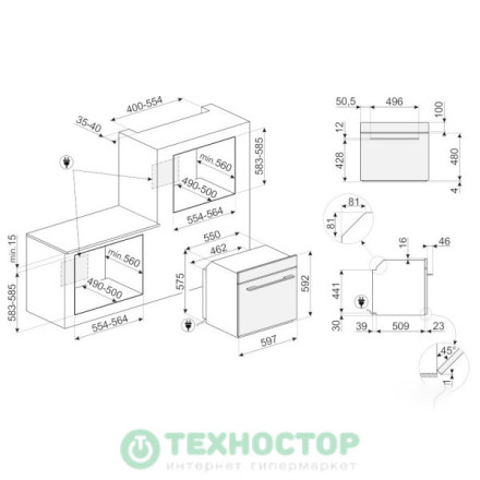 Встраиваемый электрический духовой шкаф Smeg SOP6102TN