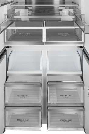 Холодильник WEISSGAUFF WCD 510 Built-in Inverter NoFrost Сhampagne Glass Холодильник WEISSGAUFF WCD 510 Built-in Inverter NoFrost Сhampagne Glass