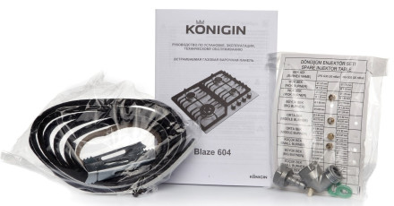 Встраиваемая газовая варочная панель Konigin Blaze 604 WHW