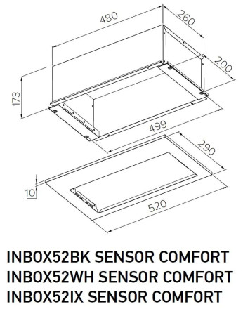 Вытяжка Meferi INBOX52WH SENSOR COMFORT Вытяжка Meferi INBOX52WH SENSOR COMFORT