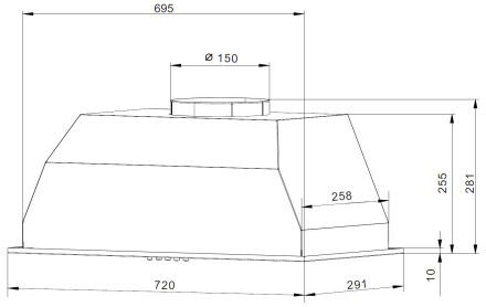 Встраиваемая вытяжка Weissgauff Box 1200-72 WH Встраиваемая вытяжка Weissgauff Box 1200-72 WH