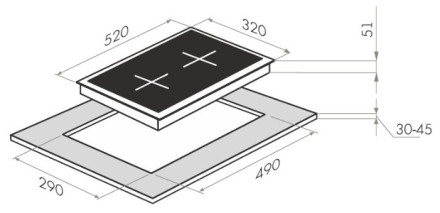 Варочная панель MAUNFELD MEHE 32.62W Варочная панель MAUNFELD MEHE 32.62W