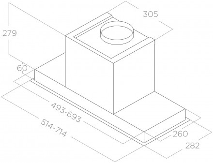 Вытяжка Elica HIDDEN 2.0 BL MAT/A/52 Вытяжка Elica HIDDEN 2.0 BL MAT/A/52