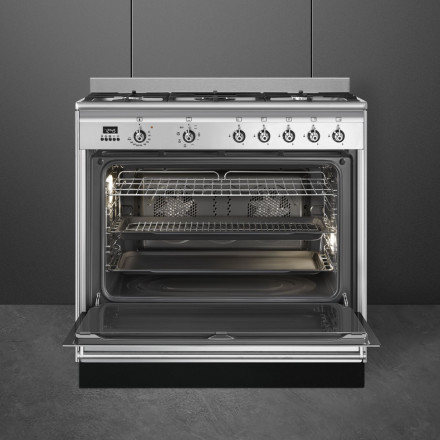 Варочный центр Smeg SUK91MFX9 Варочный центр Smeg SUK91MFX9